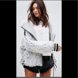 Free People Fluffy Dolman Jacket Faux fur